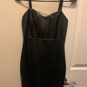 Guess black leather dress